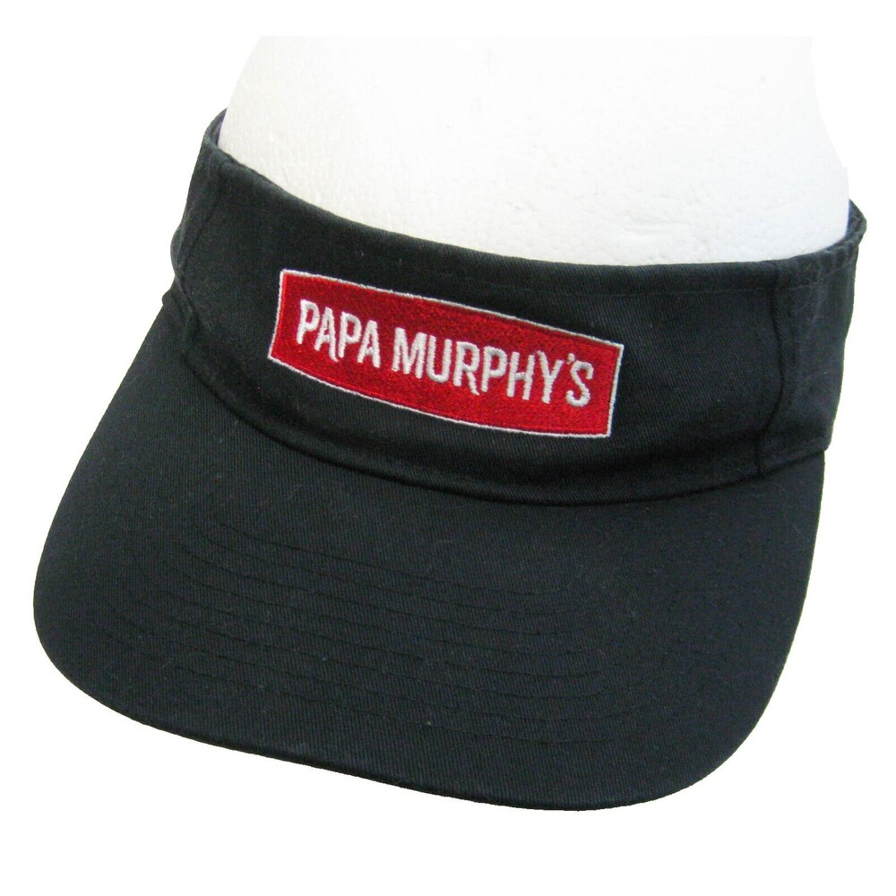 PAPA MURPHY's Black Visor Employee Work Hat (Adult Adjustable) Pizza Chain